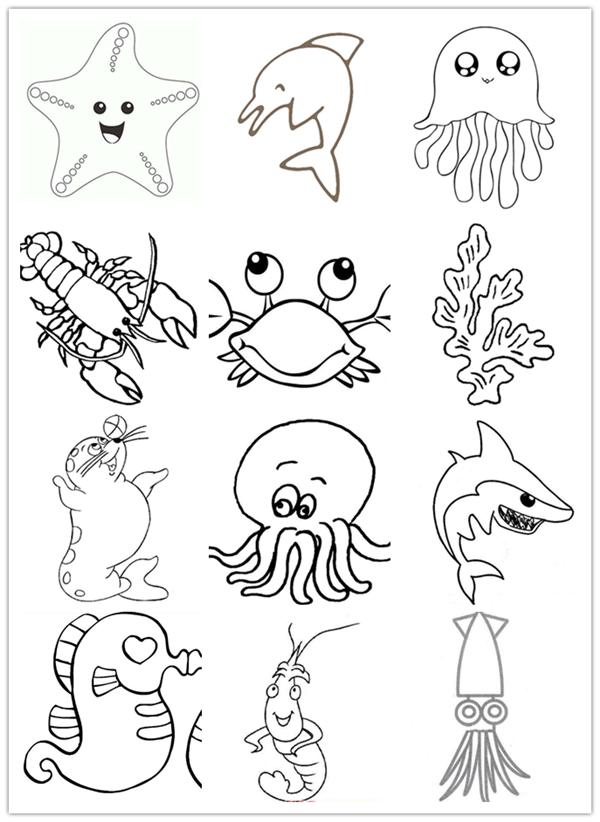 海洋生物简笔画