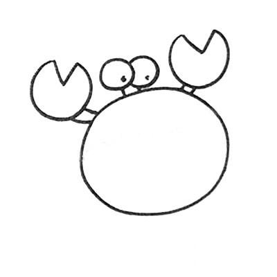 螃蟹简笔画
