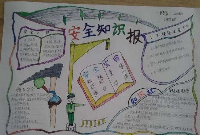 安全知识手抄报图片 