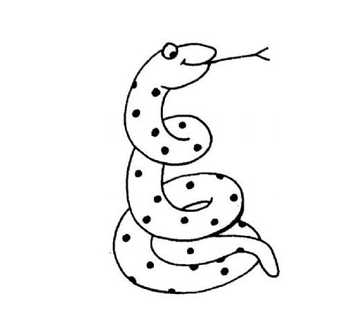 蛇的简笔画 