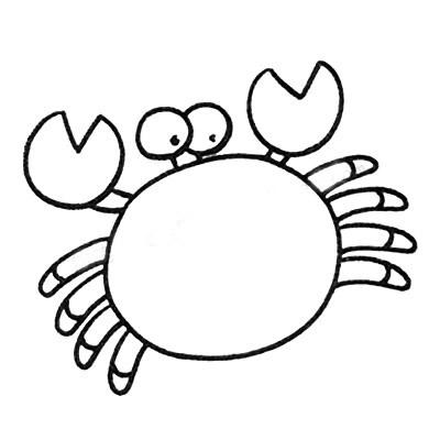 螃蟹简笔画