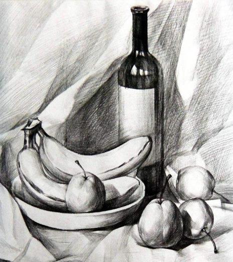静物素描图片 