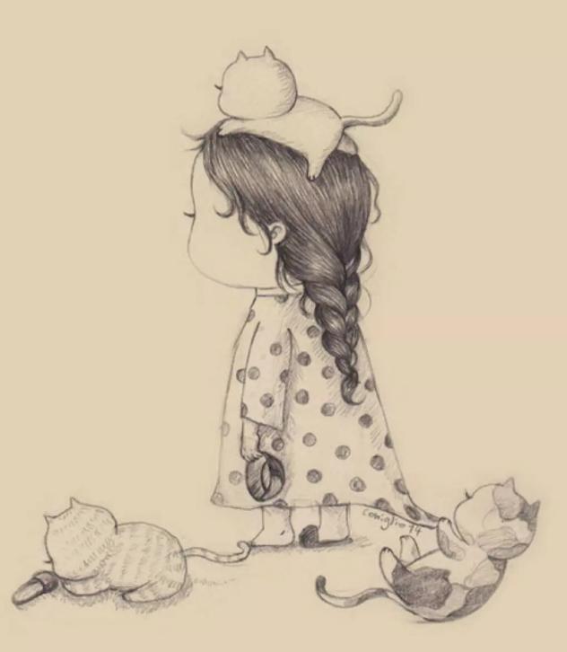 卡通铅笔画图片