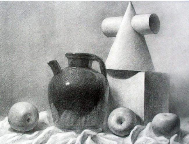 静物素描图片 