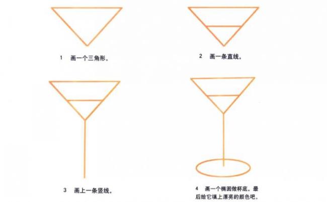 昂贵的酒杯简笔画图片