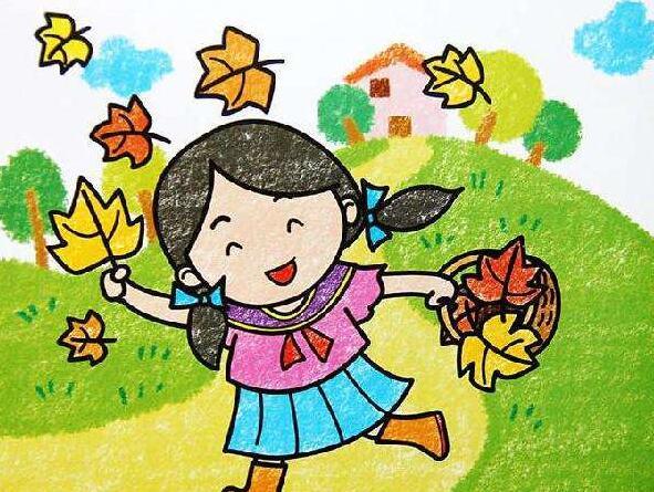 儿童画秋天景色简笔画