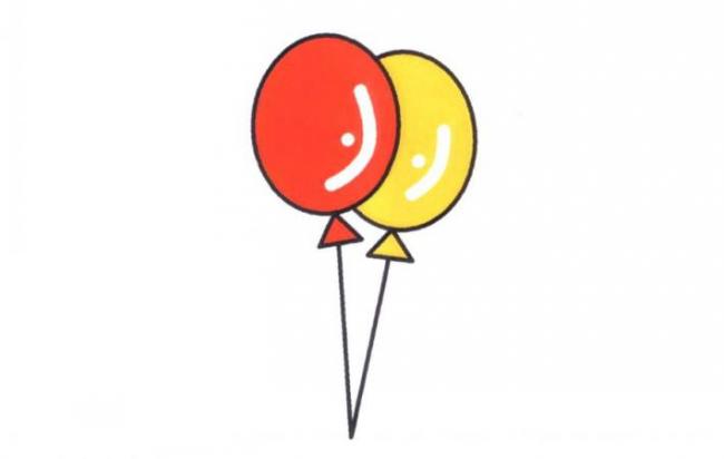漂亮的气球简笔画图片
