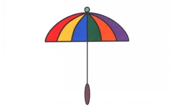 精致的雨伞简笔画图片
