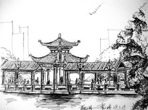 手绘风景速写大全图片