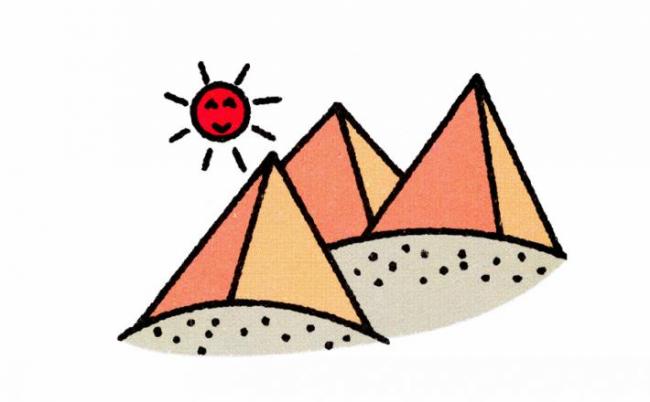 金字塔简笔画图片