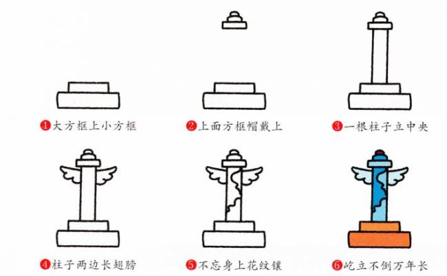 华表简笔画图片