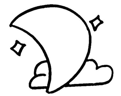 月亮简笔画图片