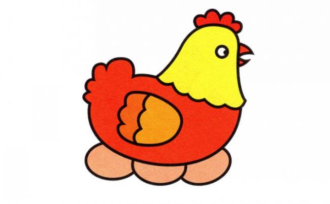小母鸡简笔画图片