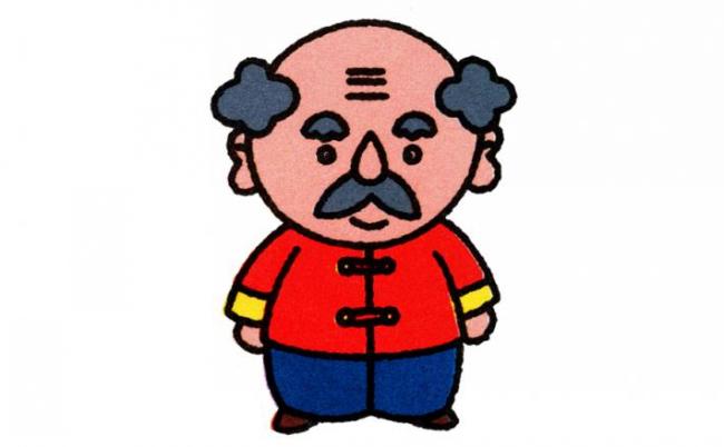 爷爷简笔画图片