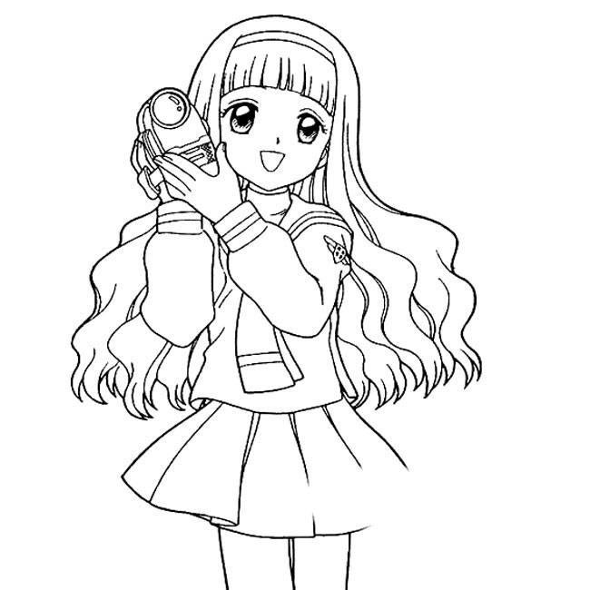 简单卡通人物简笔画美少女
