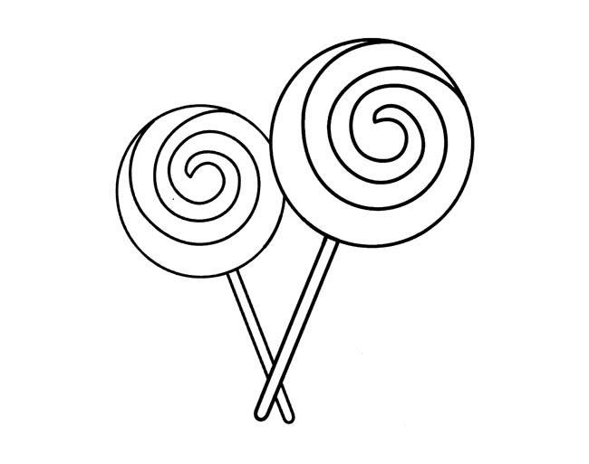 棒棒糖简笔画图片