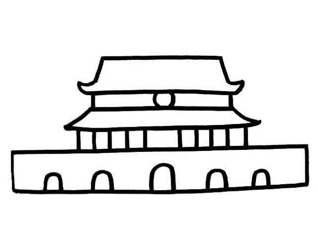 天安门简笔画图片集锦