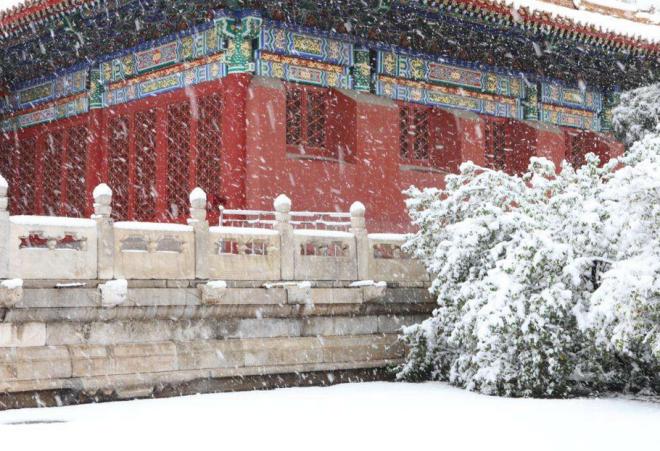 故宫雪景图片
