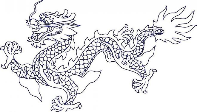 龙的简笔画大全 图片