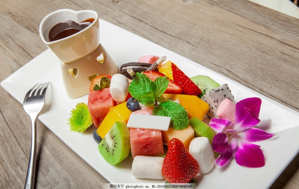 水果拼盘美食精美水果拼盘，下午茶咖啡厅果盘小吃新鲜水果