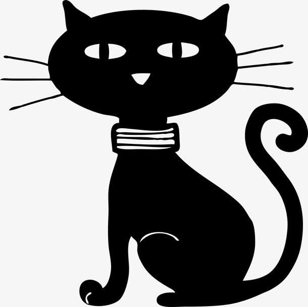 关键词:猫黑猫宠物卡通