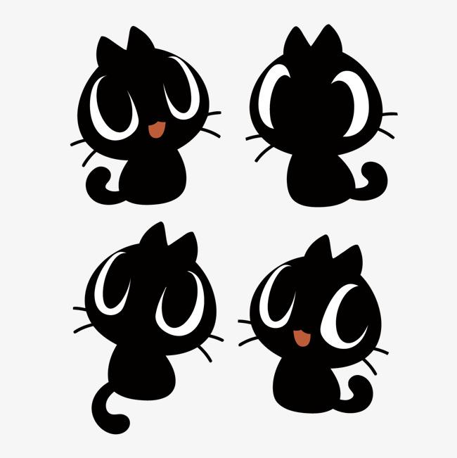 png素材免费下载png素材，萌可爱金猪矢量png图片卡通天猫小黑猫