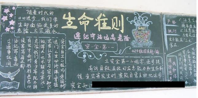 关于高中生安全的黑板报资料