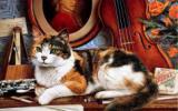 生动的猫咪插画设计图片