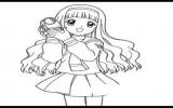简单卡通人物简笔画美少女