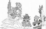 山水简笔画图片