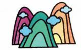高山简笔画图片