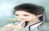 唯美卡通手绘古装美女图片